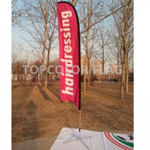 Пользовательский рекламный прямоугольник нож флаг флаг печать баннера