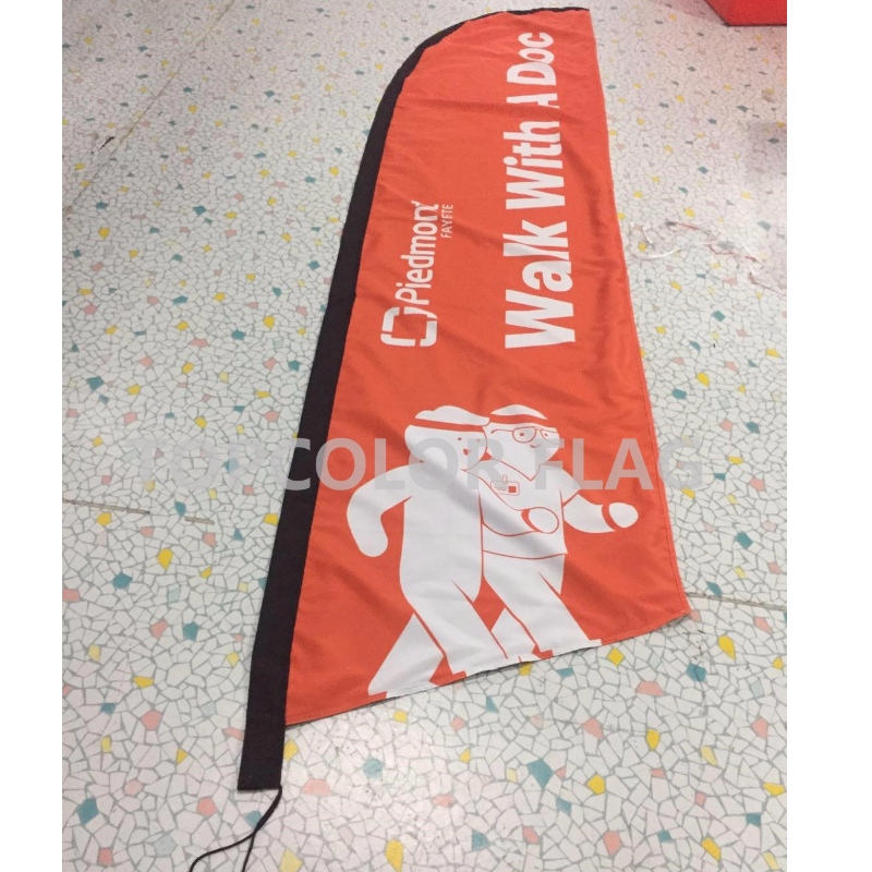 Пользовательский рекламный прямоугольник нож флаг флаг печать баннера